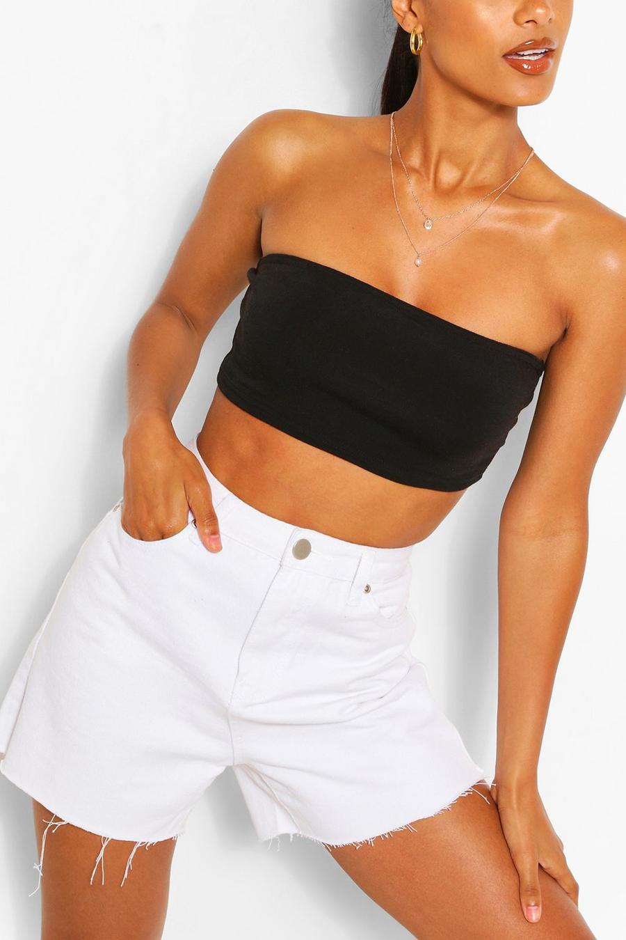 Black Recycled Basic Tube Top image number 1