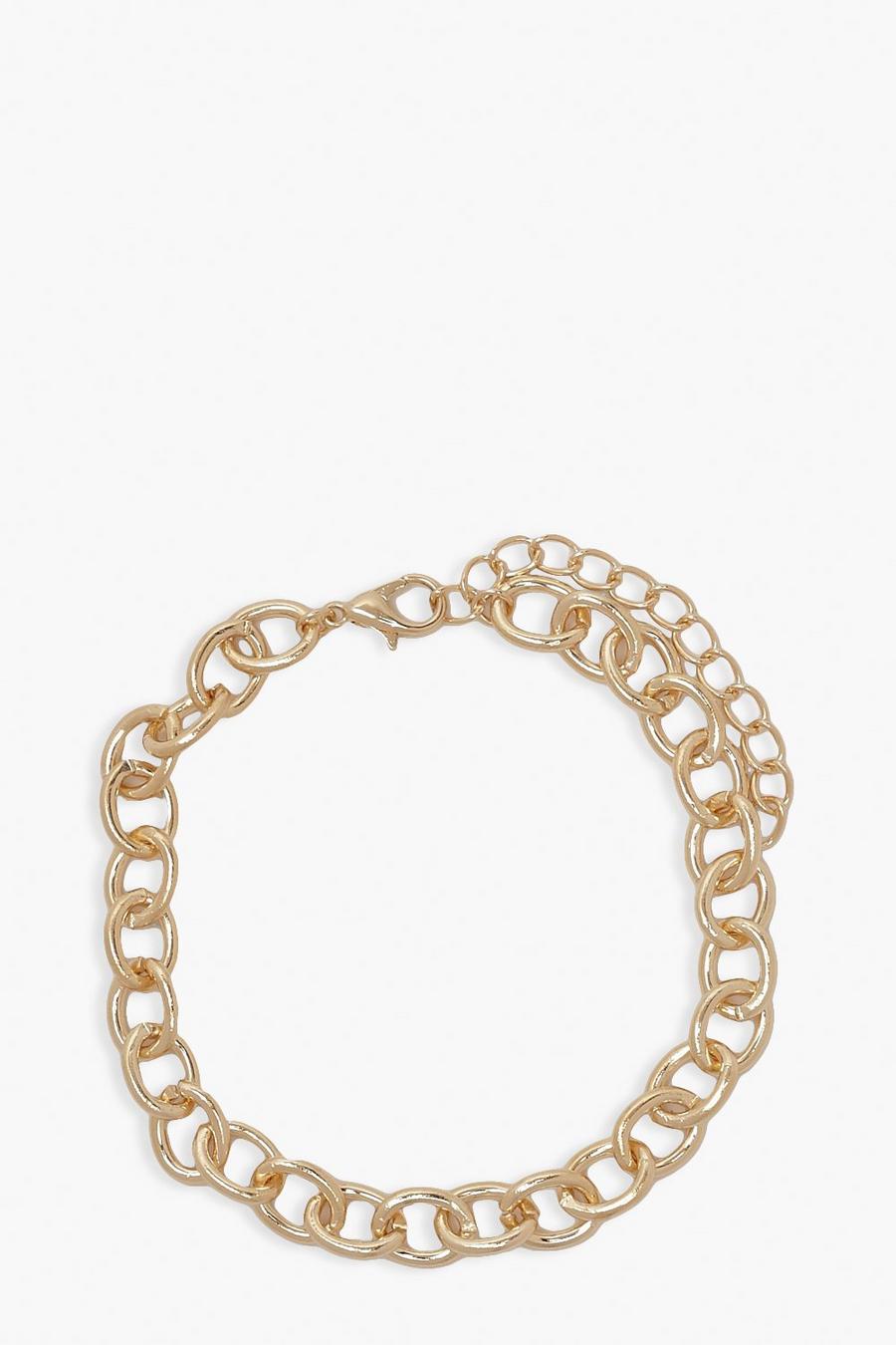 Gold Simple Chunky Chain Anklet image number 1