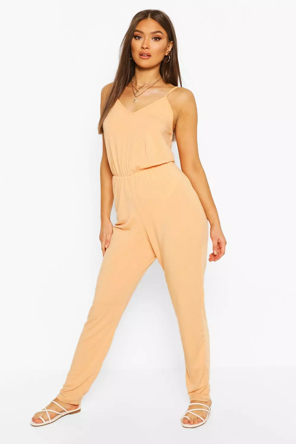 Apricot Basic Strappy Jumpsuit alternative image