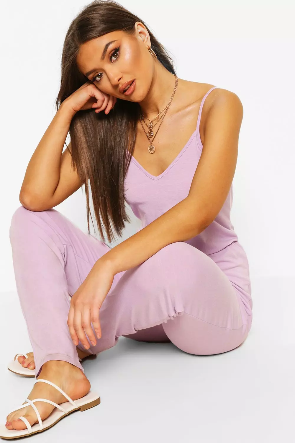 Apricot Basic Strappy Jumpsuit alternative image