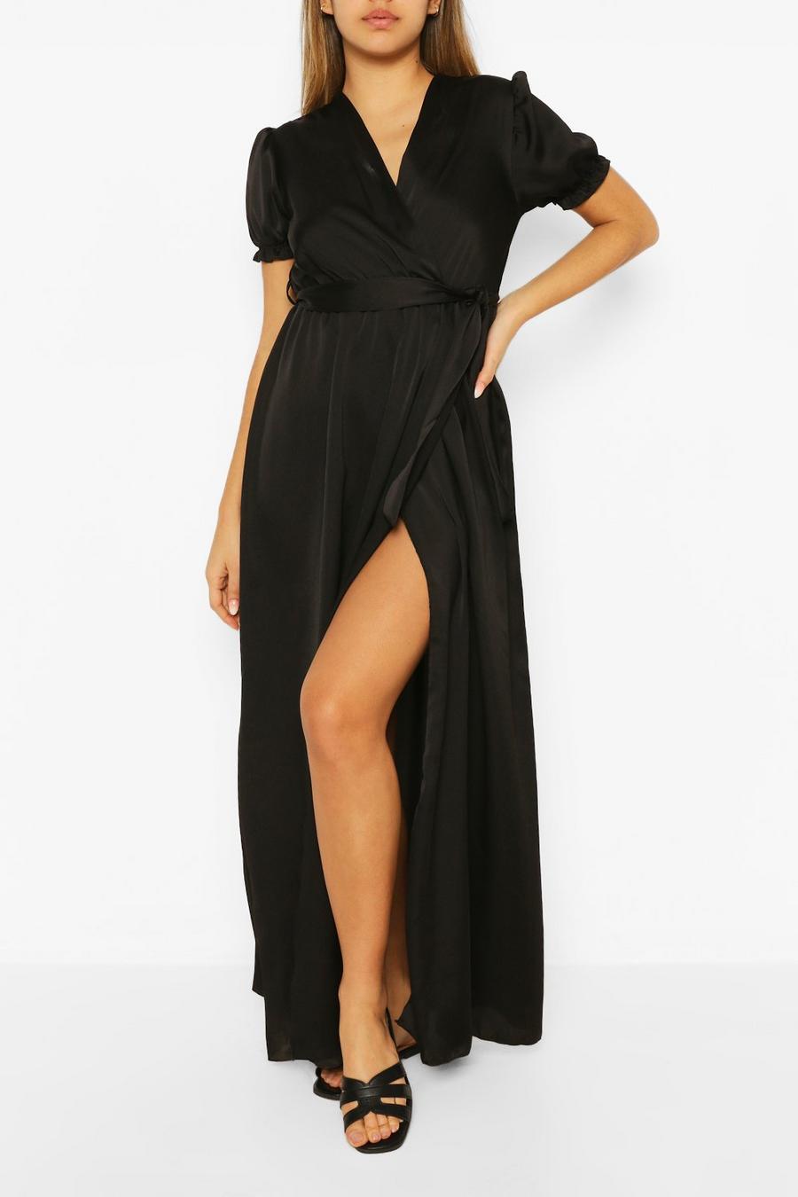 Wrap Puff Sleeve Maxi Dress image number 1