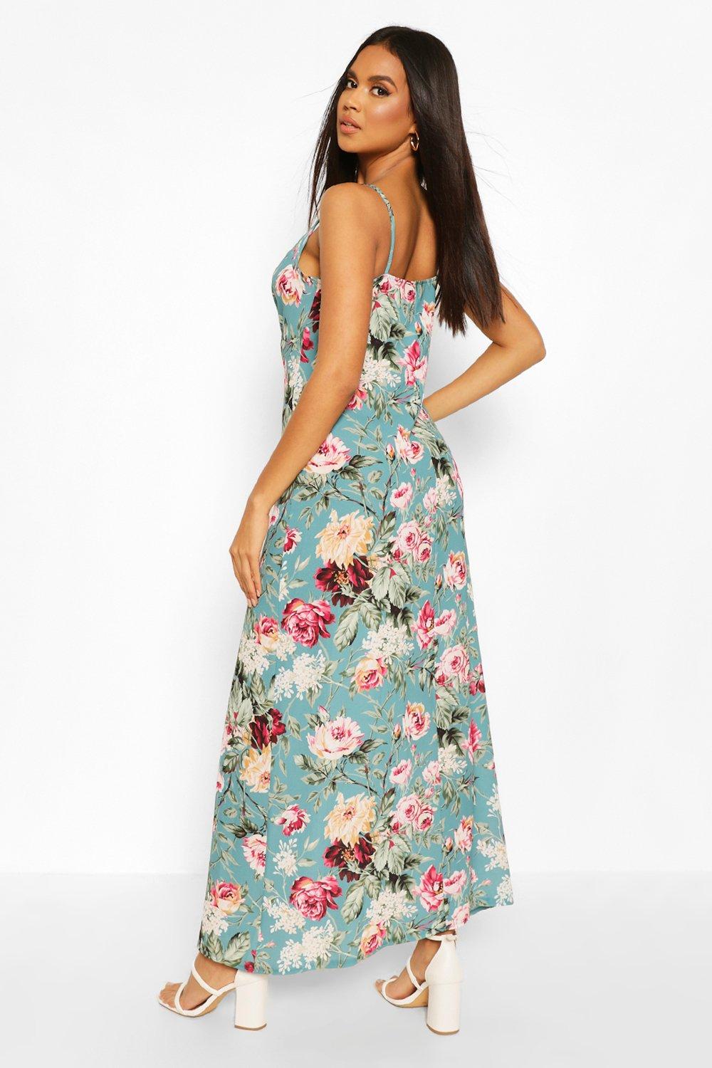 Missguided floral maxi top dress