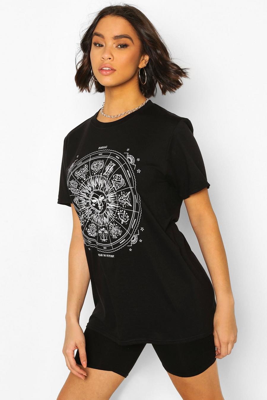 Zodiac Print Graphic T-Shirt image number 1