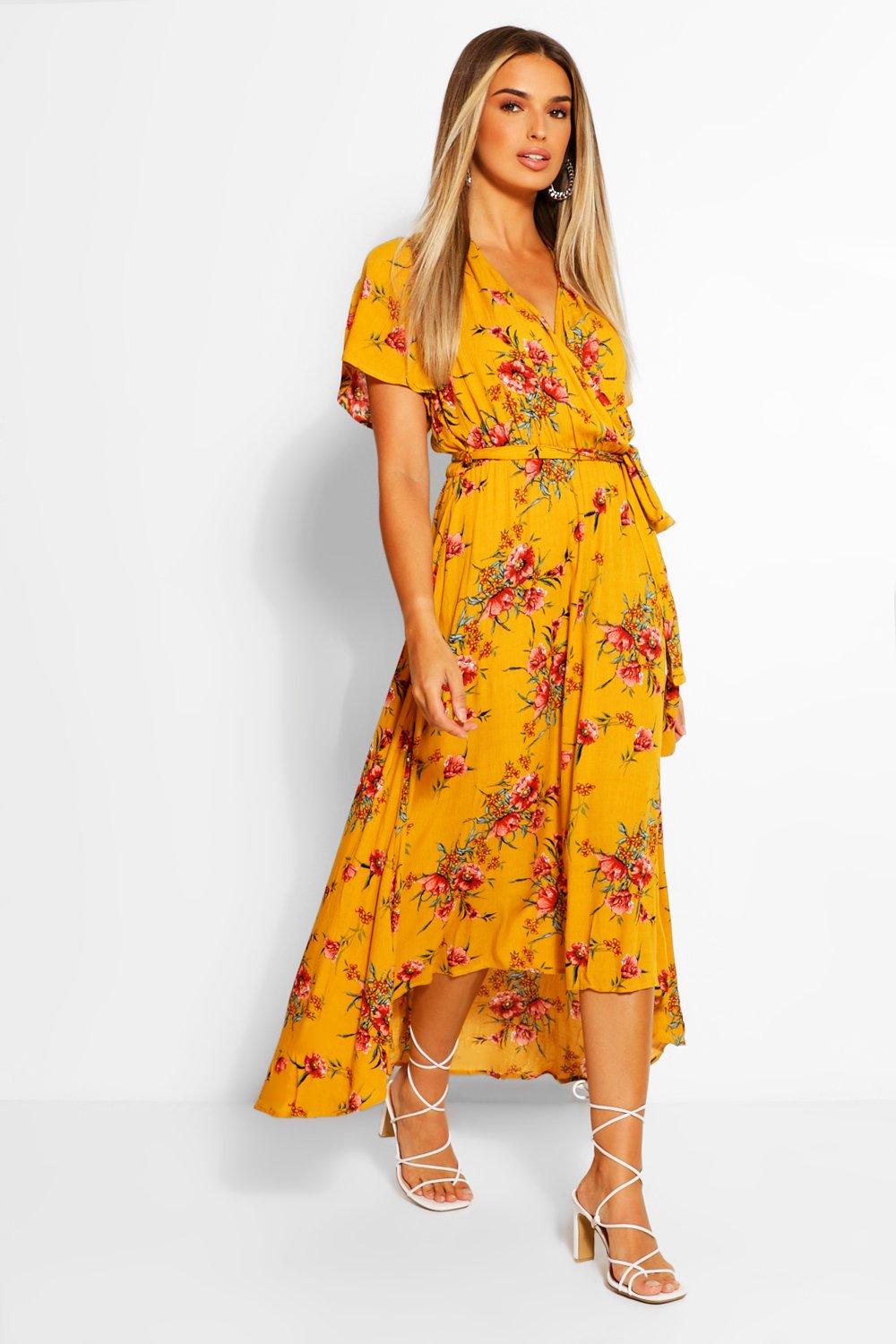 boohoo high low dress