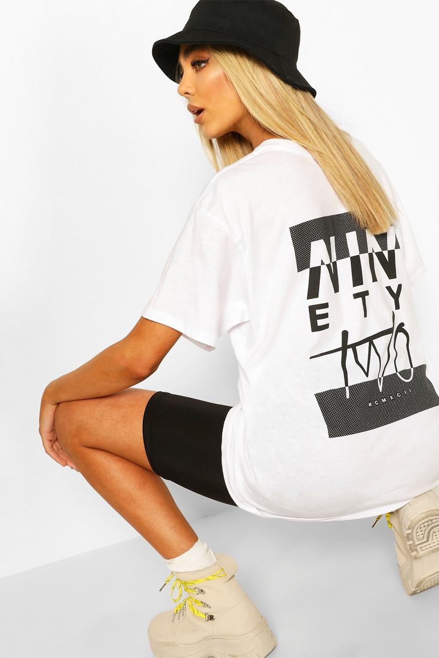 White Ninety Two Slogan Print T-Shirt image number 1