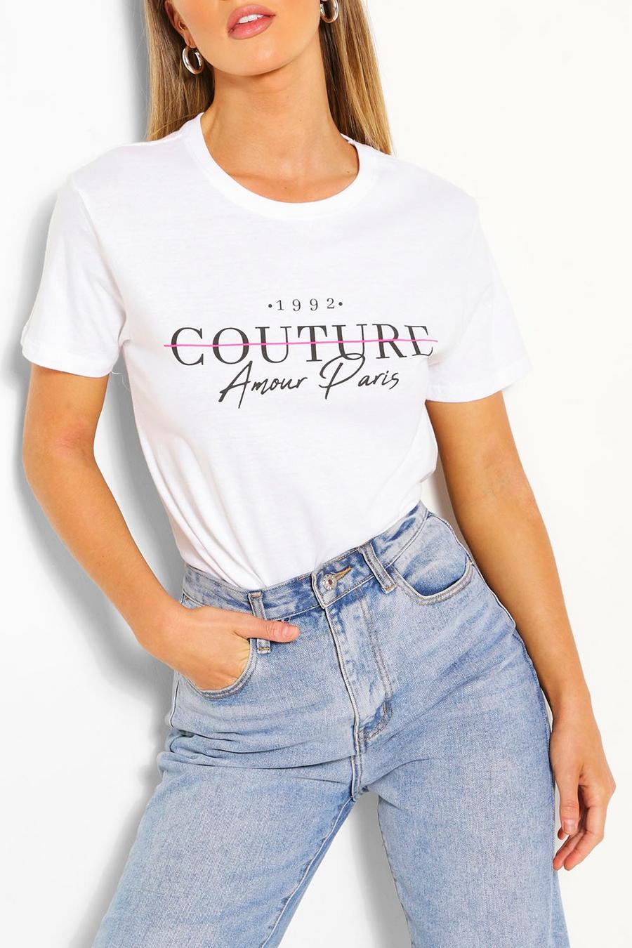 White Couture Graphic T-Shirt image number 1