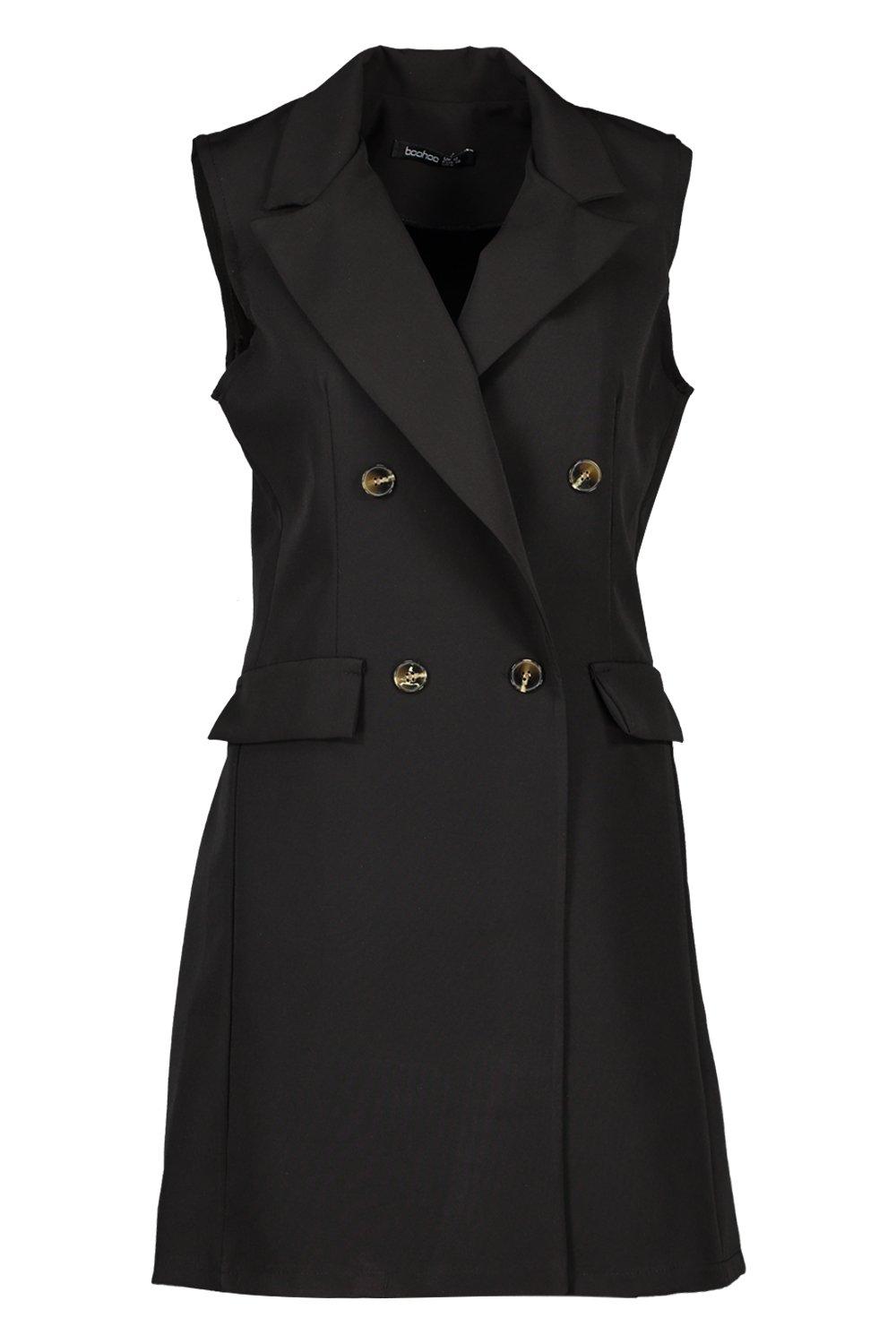 boohoo sleeveless coat