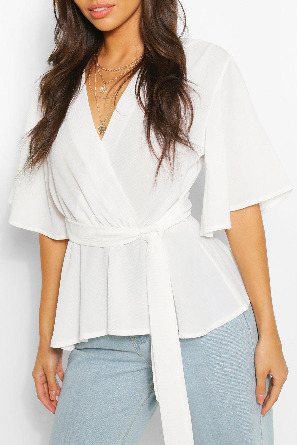 Frill Sleeve Blouse | boohoo USA