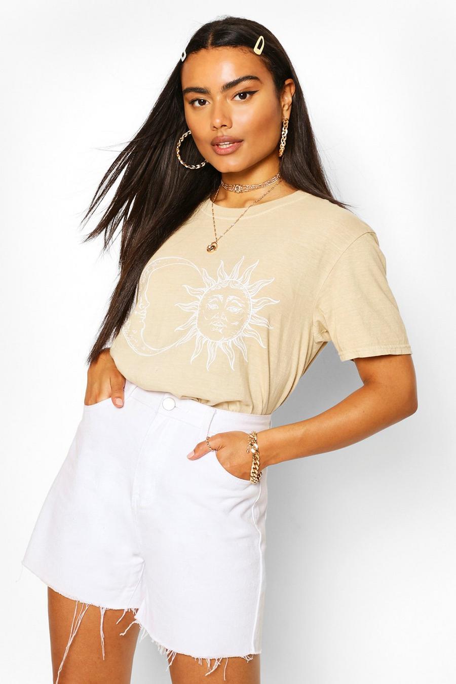 Camiseta desteñida de sol y luna, Sand image number 1