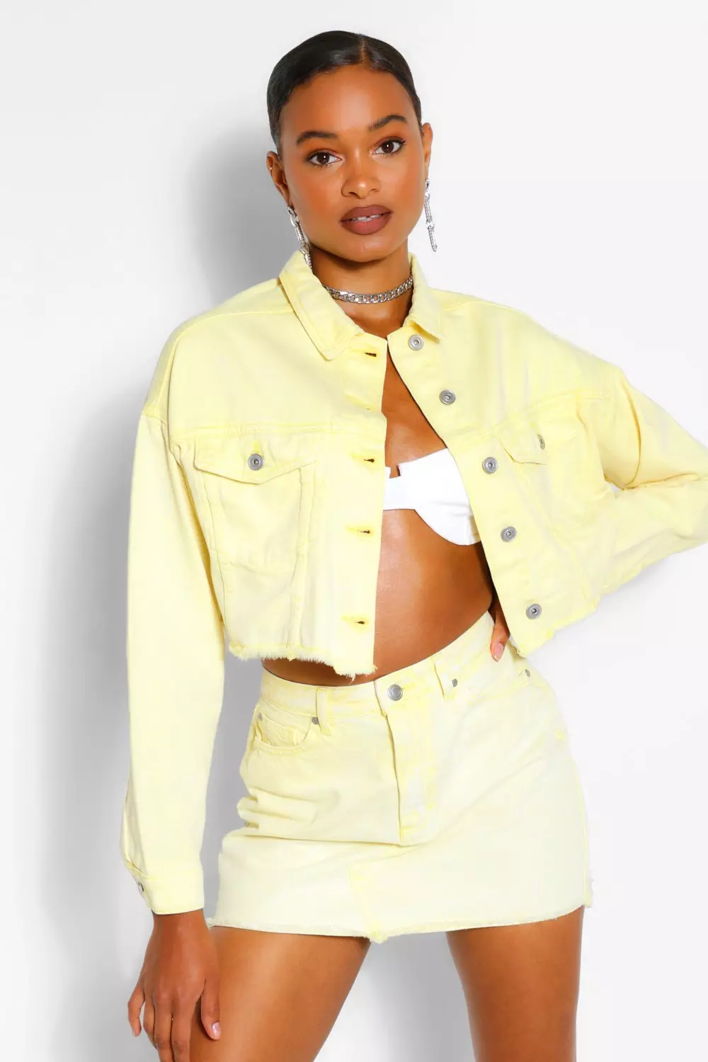 Yellow denim best sale jacket topshop