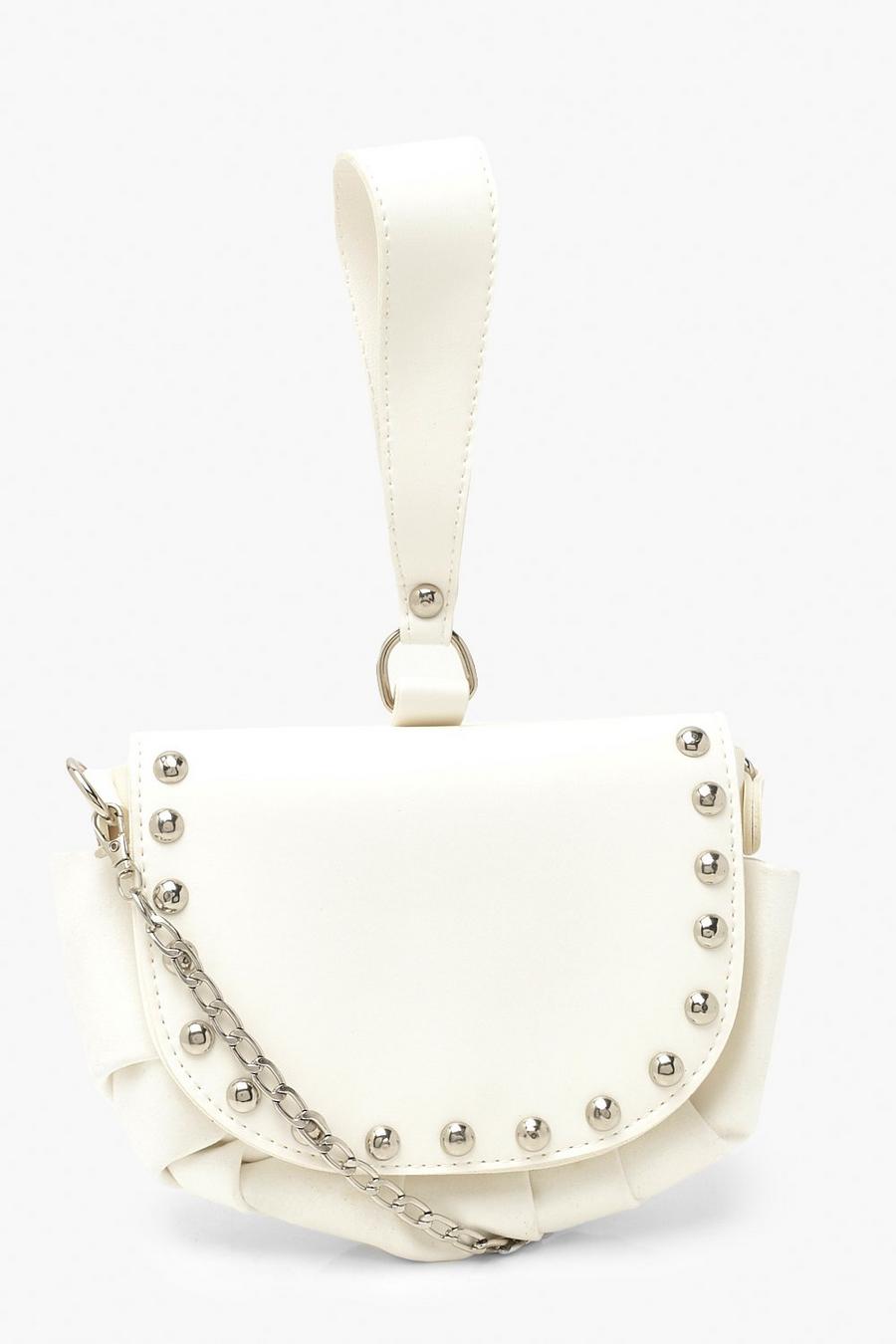 Stud Detail Grab Bag With Cross Body Strap image number 1