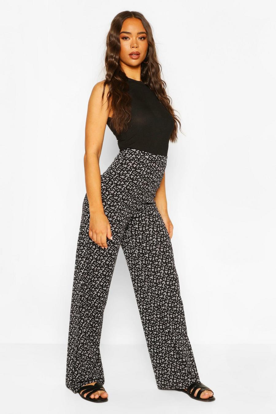 Ditsy Floral Ribbed Pants image number 1