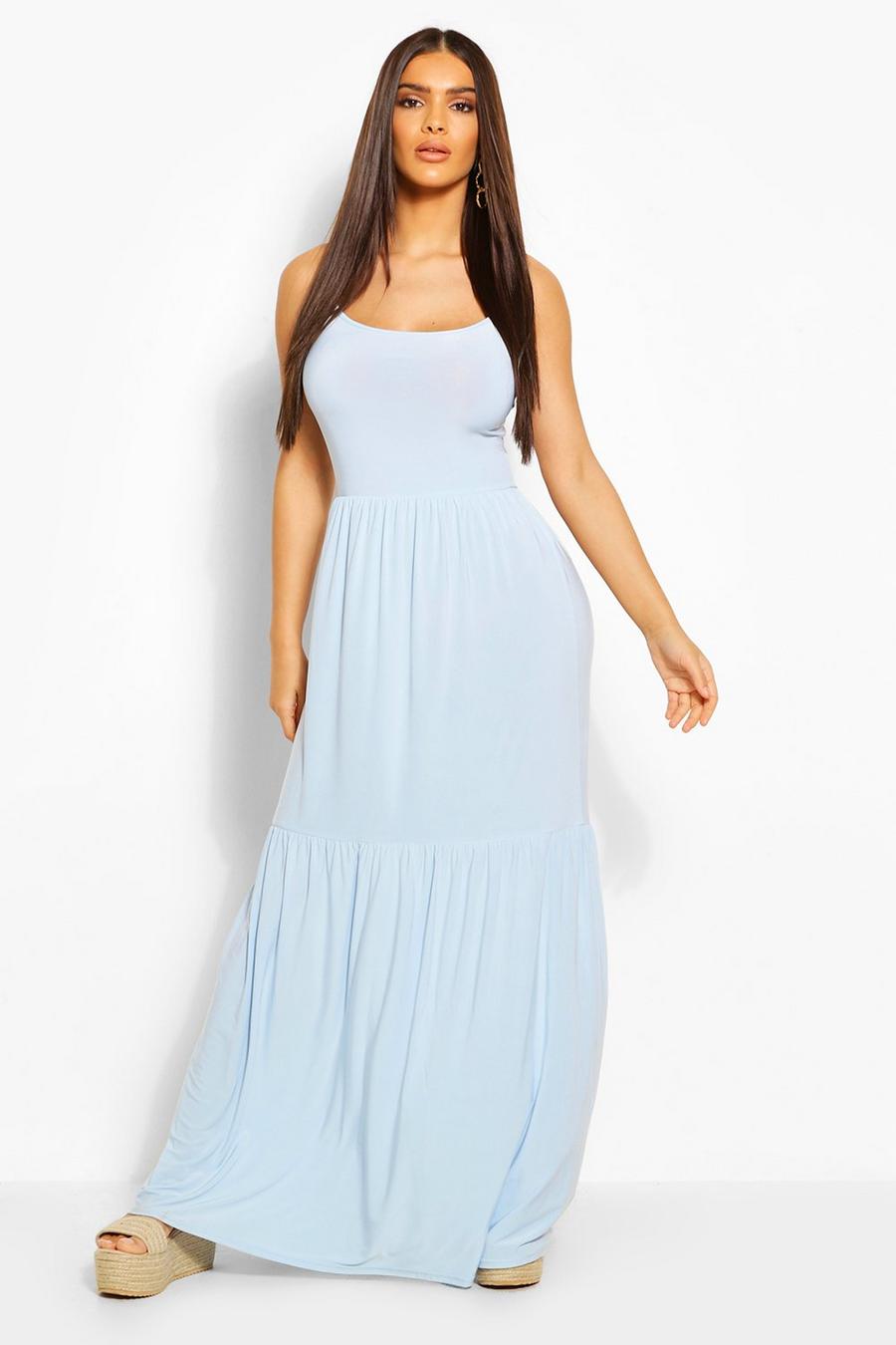 Sky Tiered Strappy Maxi Dress image number 1