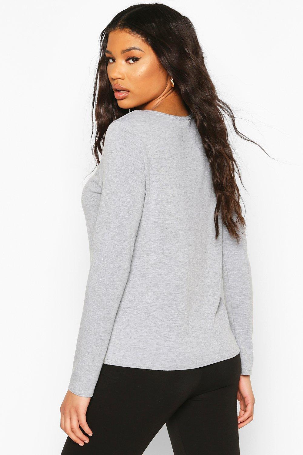 Long sleeve loose gym on sale top