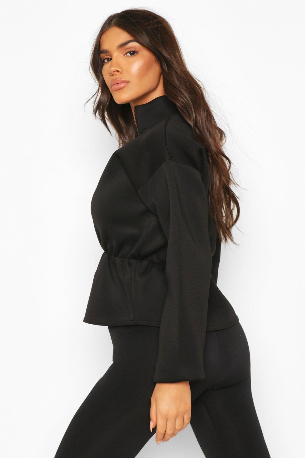 Neoprene peplum hot sale top