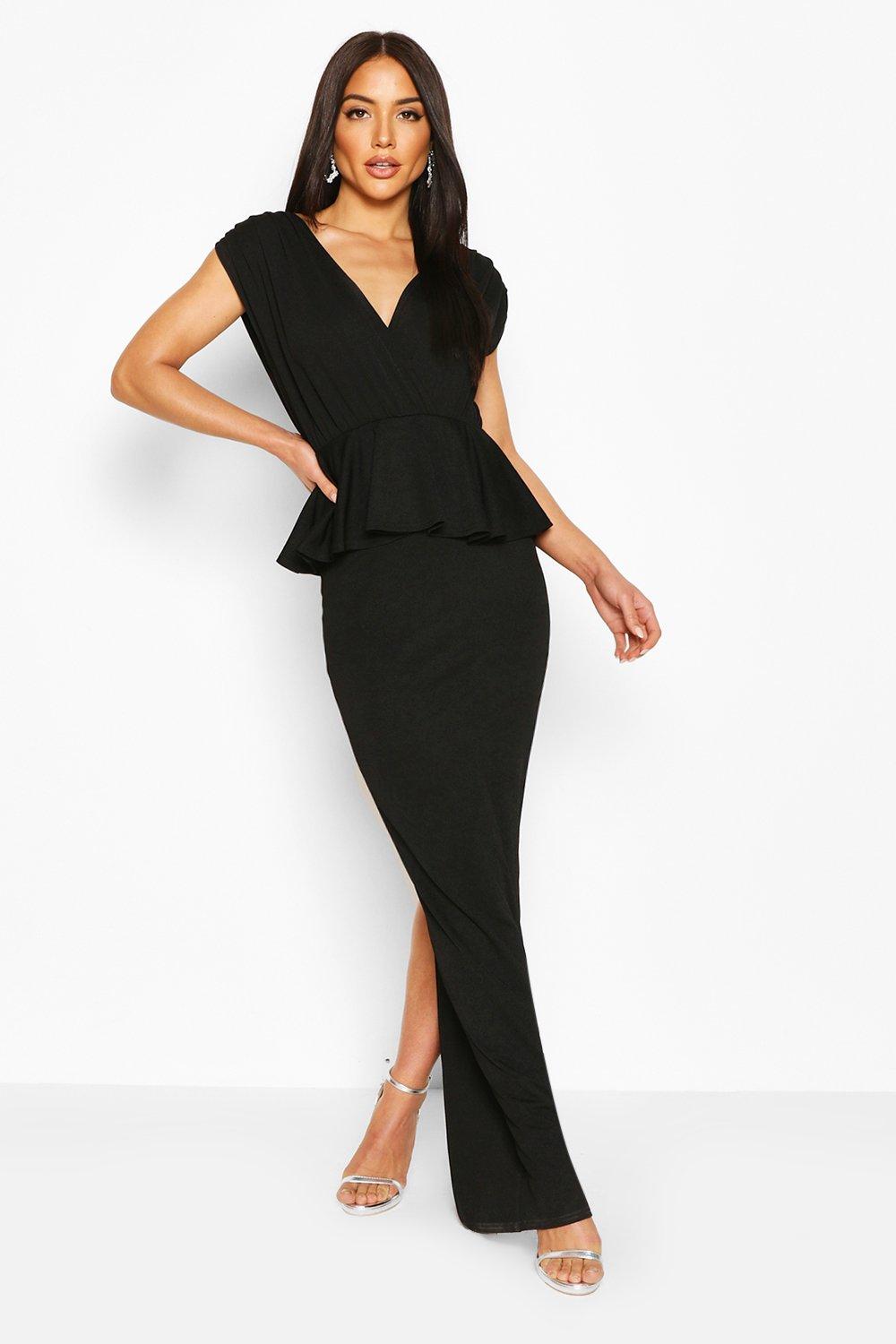 peplum maxi dress uk