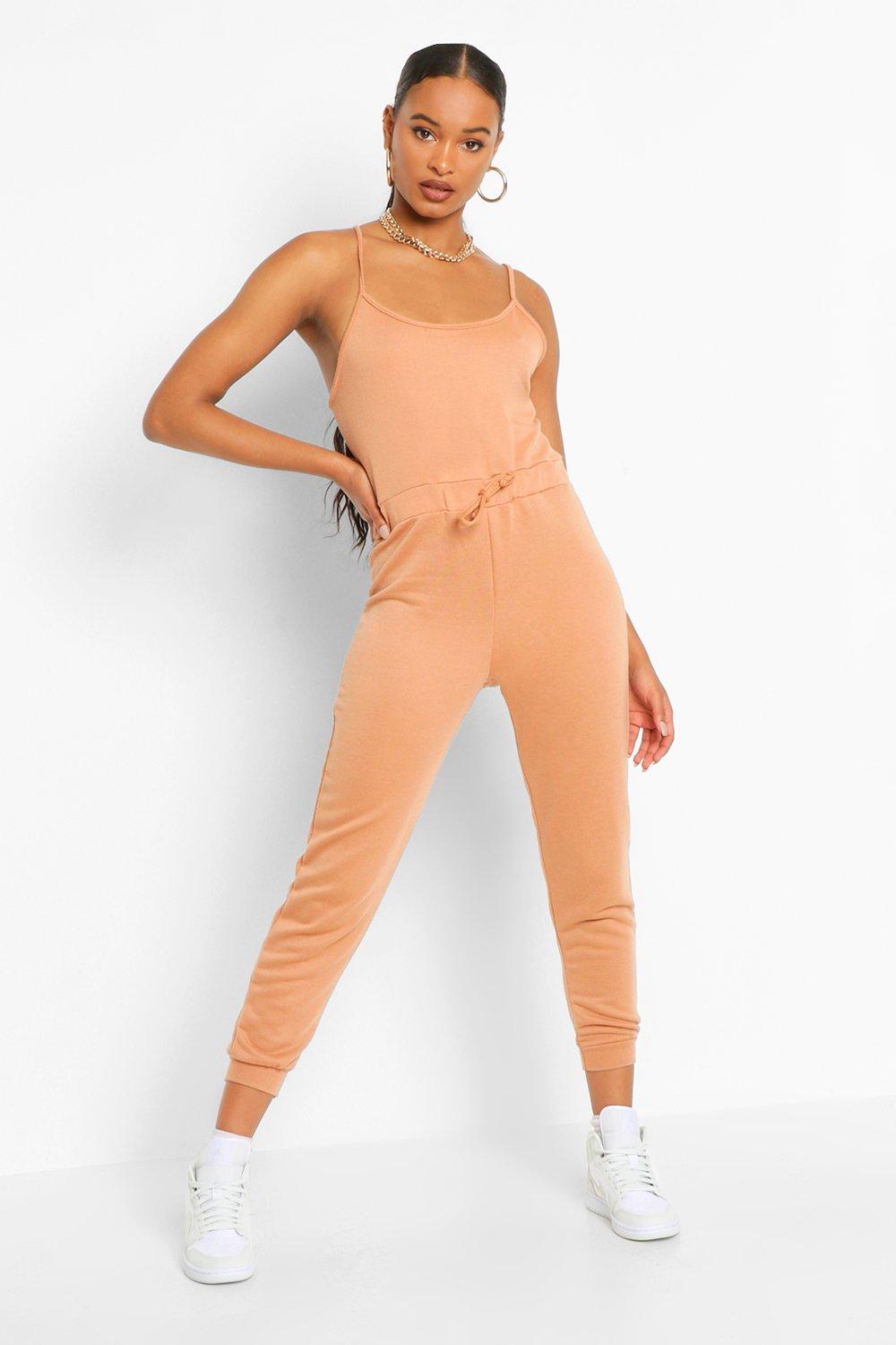 boohoo orange jumpsuit