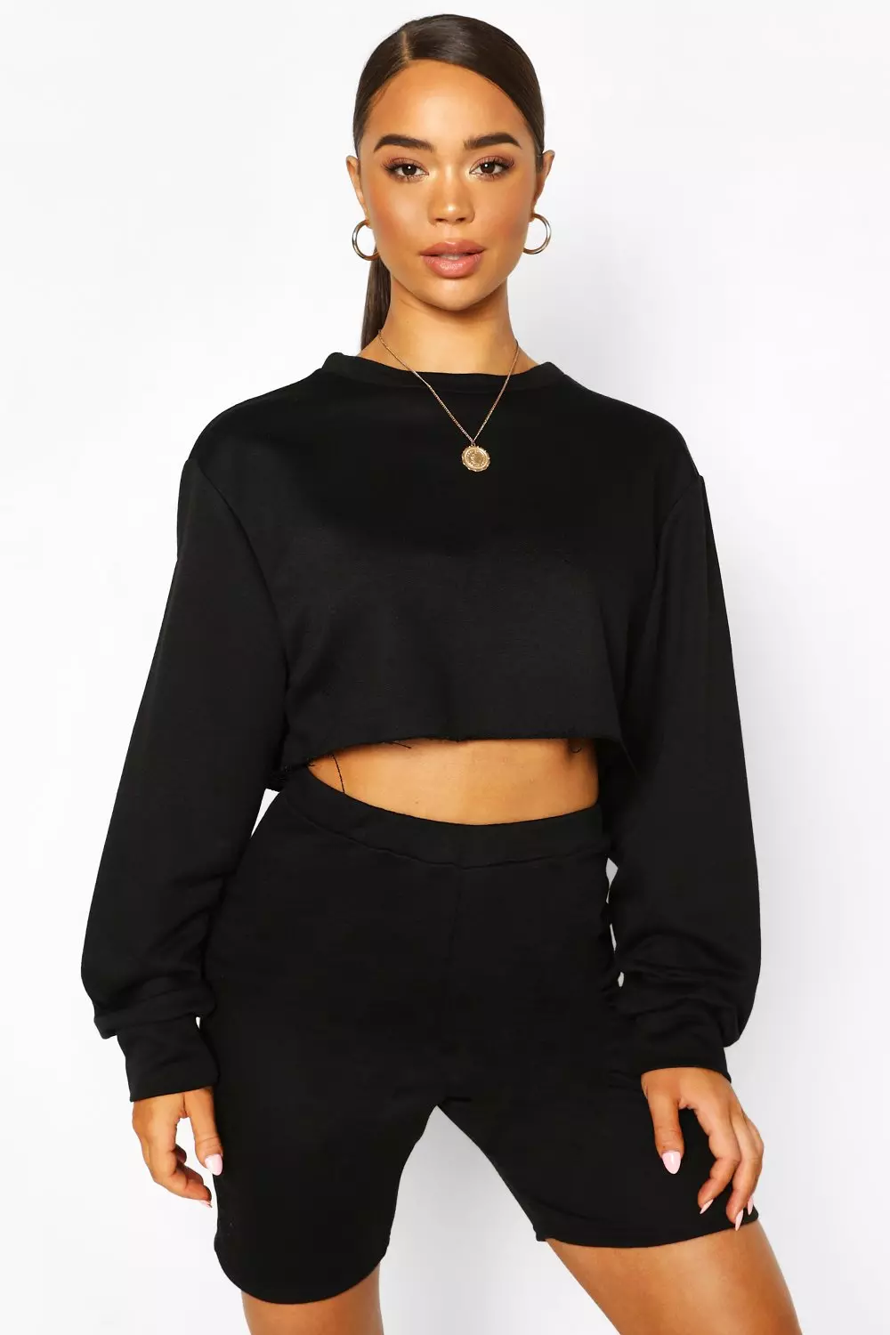 Black ultimate cropped sweater sale