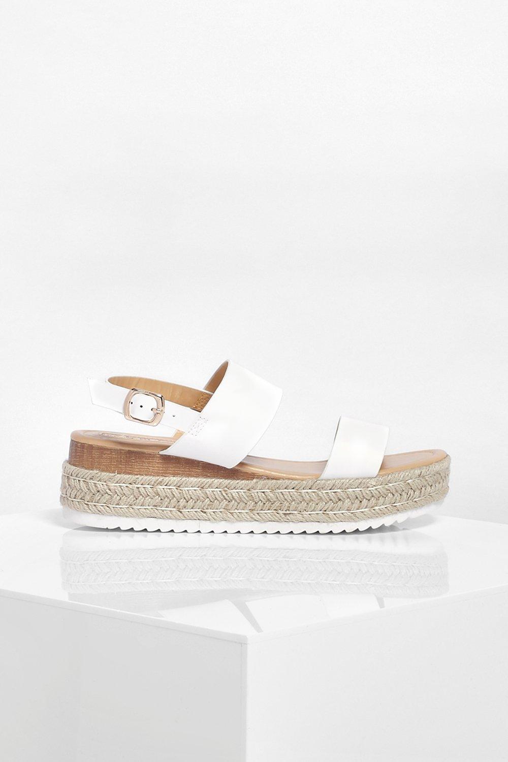 White and gold store flatforms