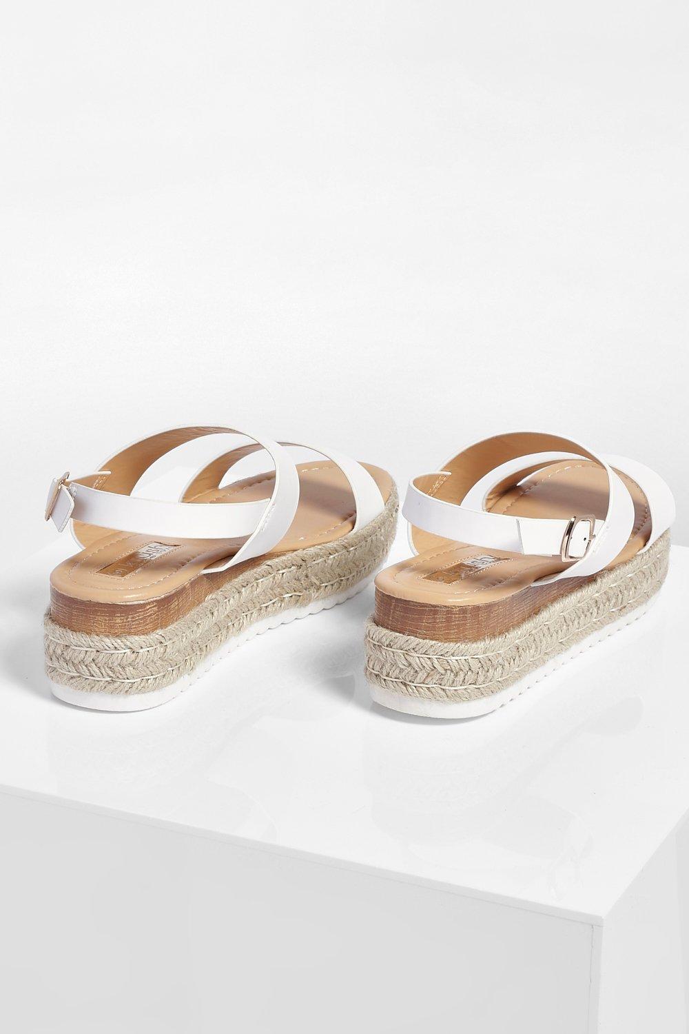 White and best sale gold flatforms