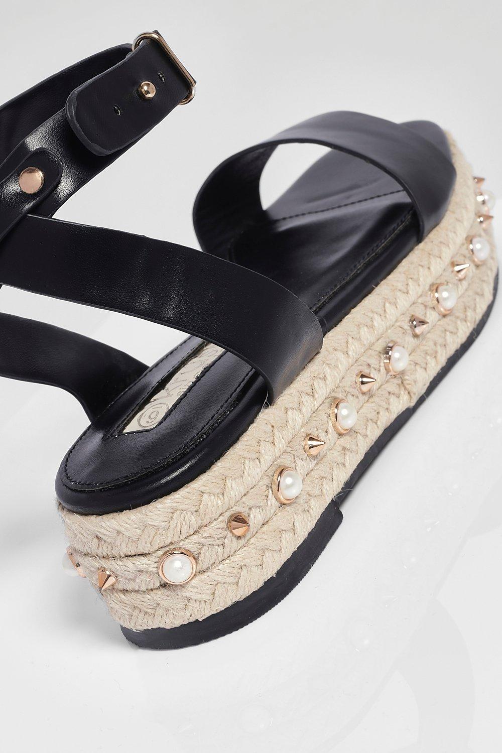 black studded espadrilles