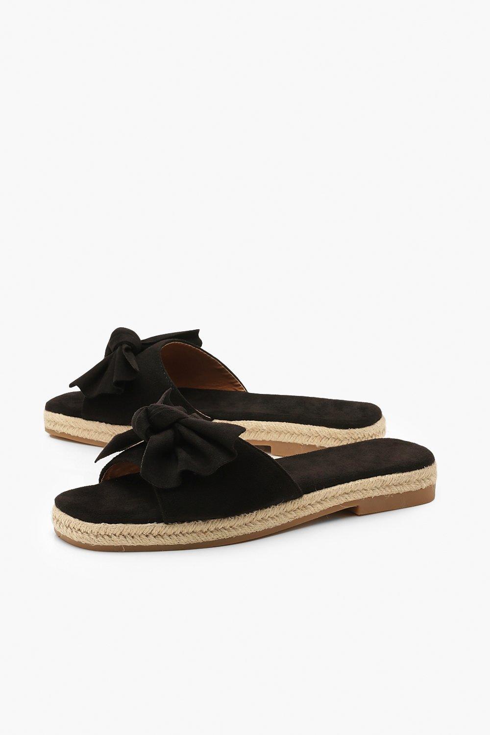 Claquettes espadrilles n ud devant