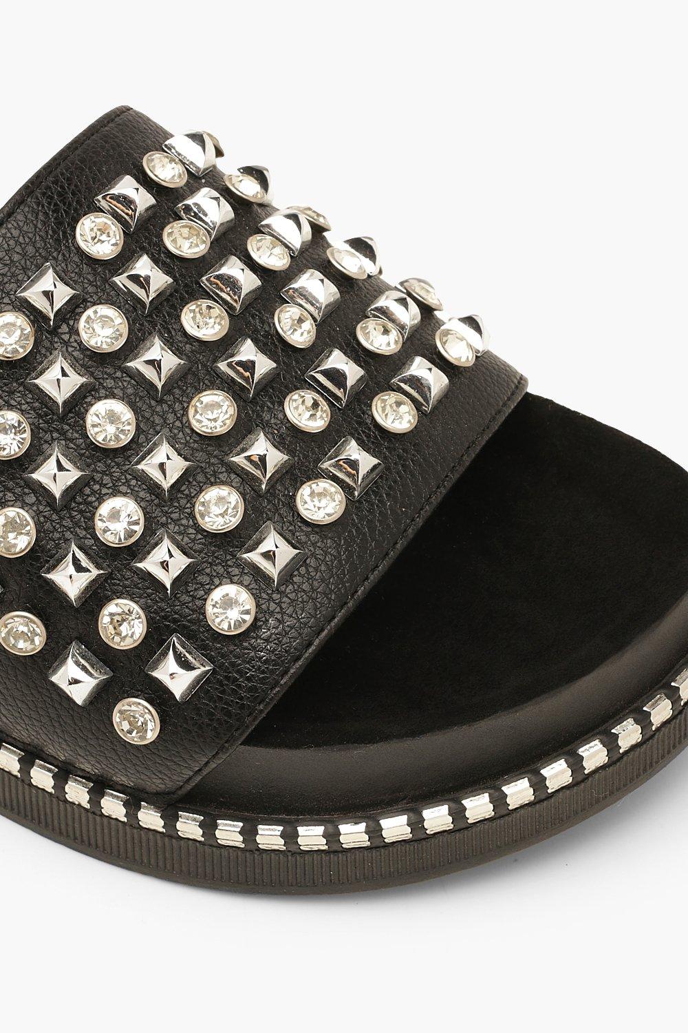 Claquette avec strass new arrivals