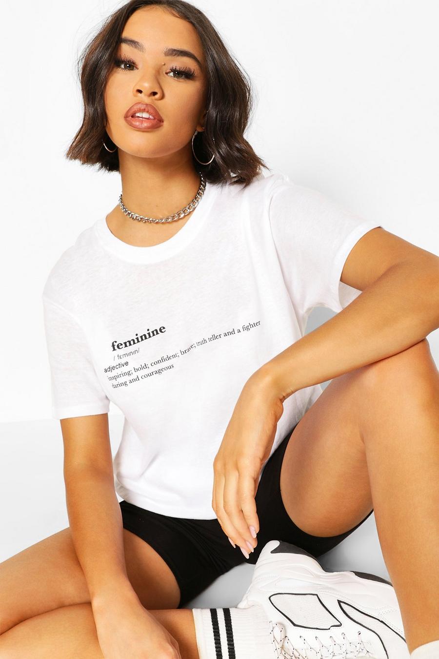 Small Print Feminine Slogan T-Shirt image number 1