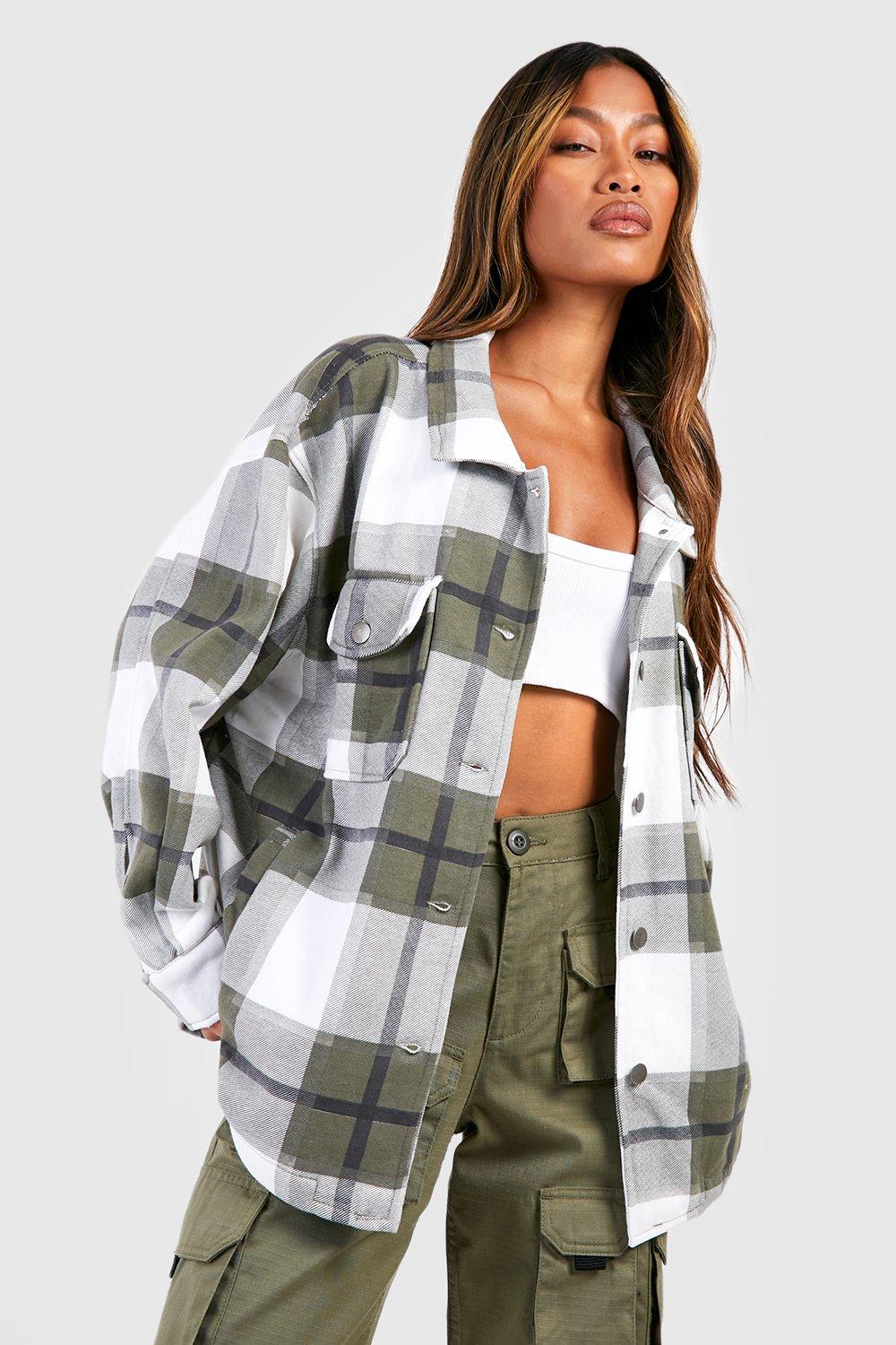 Checkered sale jacket womens