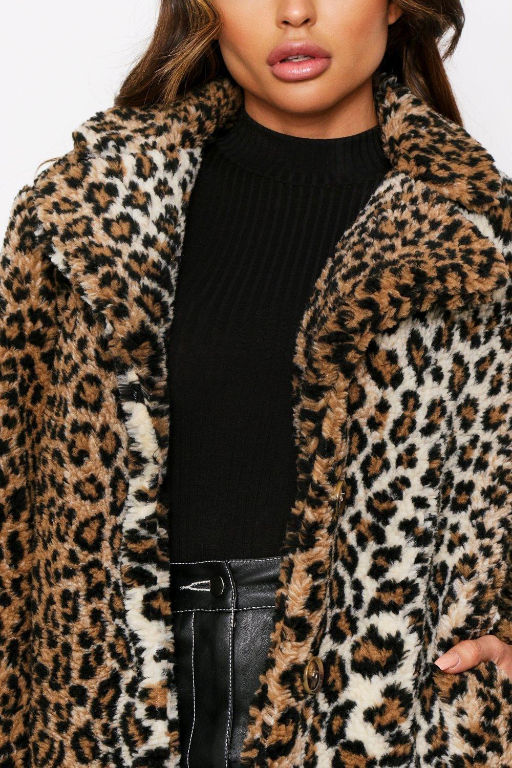 leopard teddy jacket