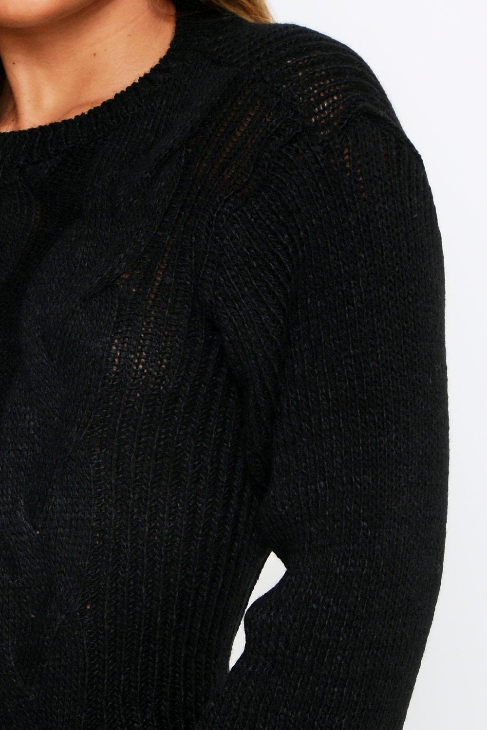 cropped long sleeve jumper