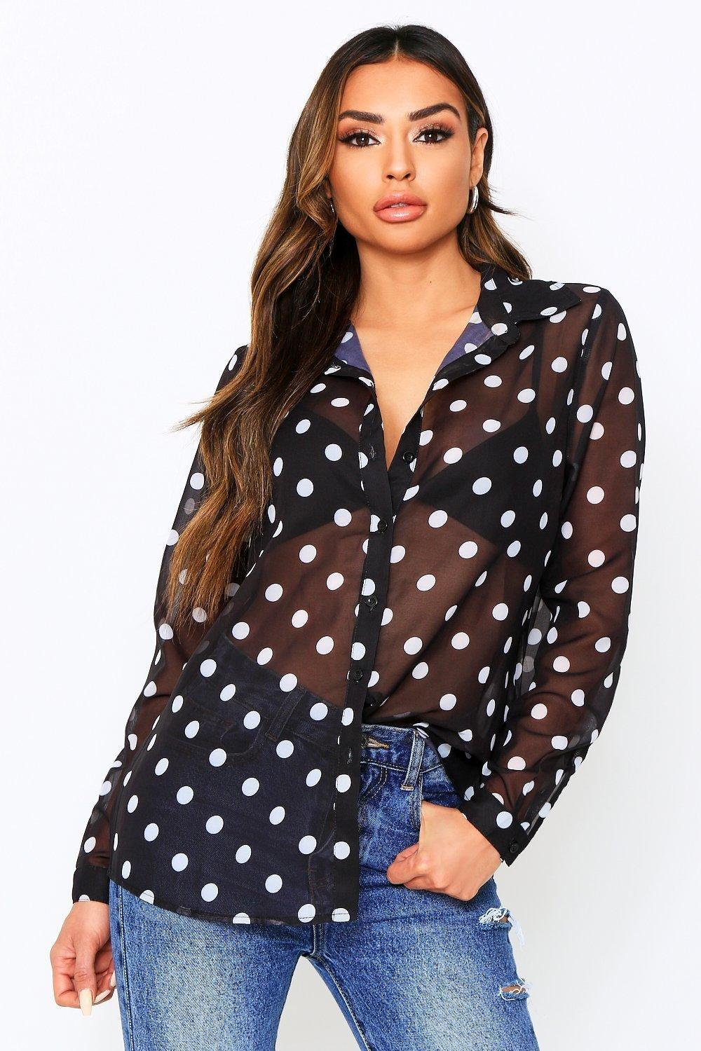 Chemise transparente a discount pois