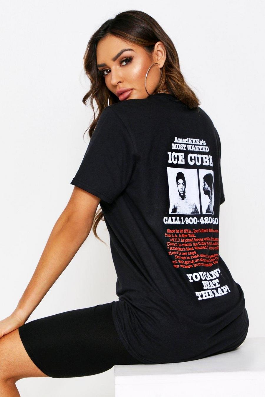 T-shirt oversize con stampa grafica di Ice Cube sul retro image number 1