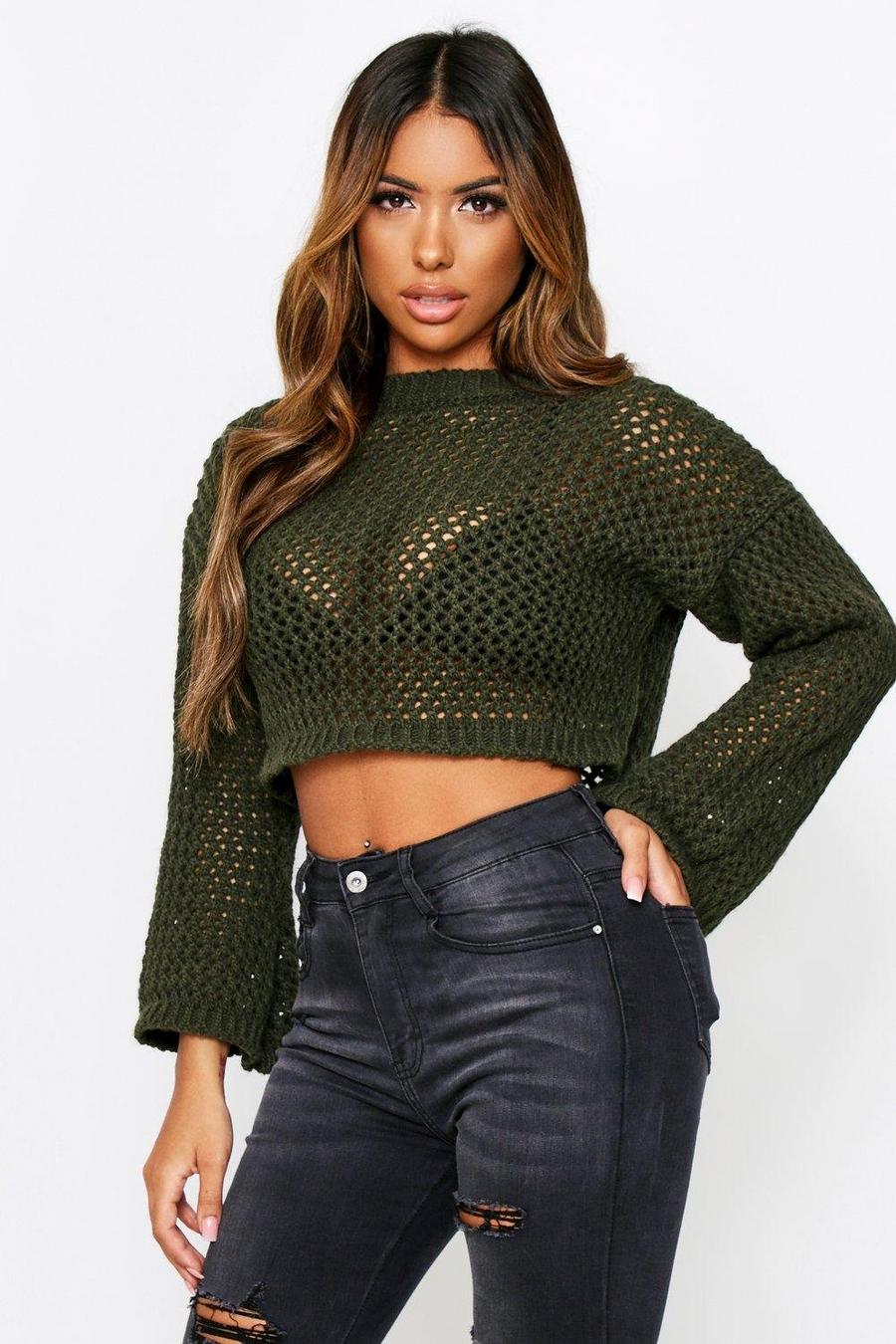 Loose Knit Cropped Sweater image number 1