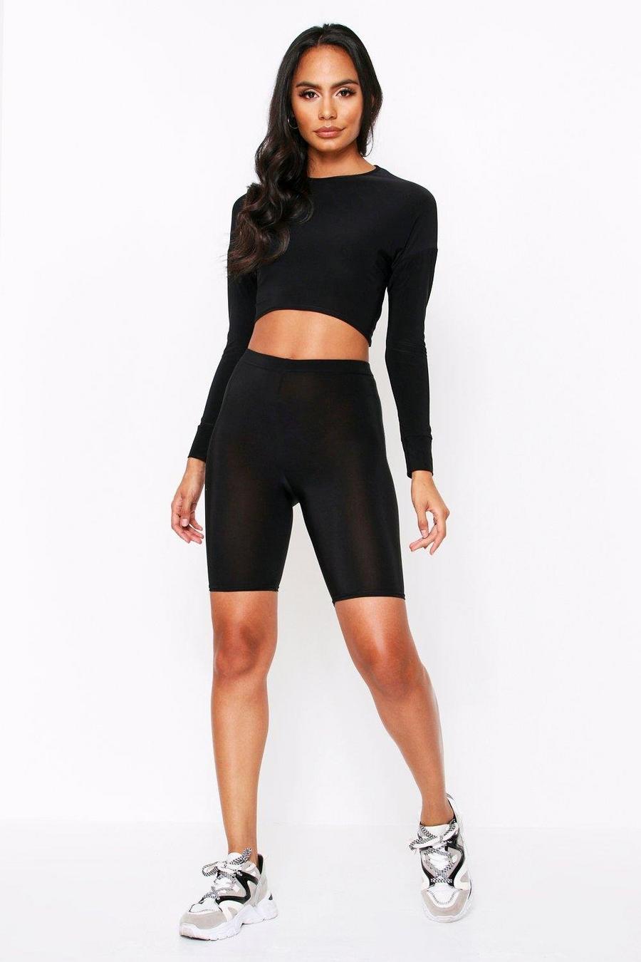 Slinky Cropped Cycling Short Co Ord image number 1