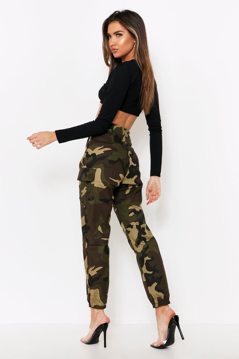 Camo on sale pants boohoo