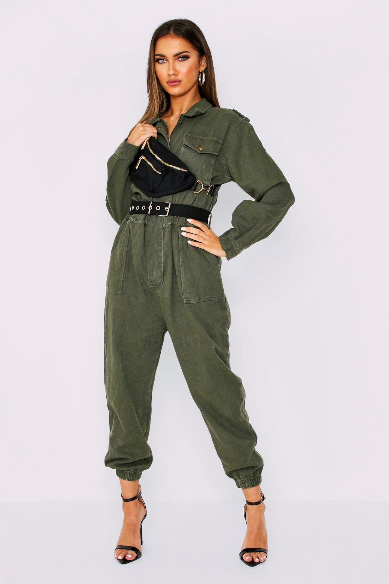 Belted best sale utility jumpsuit