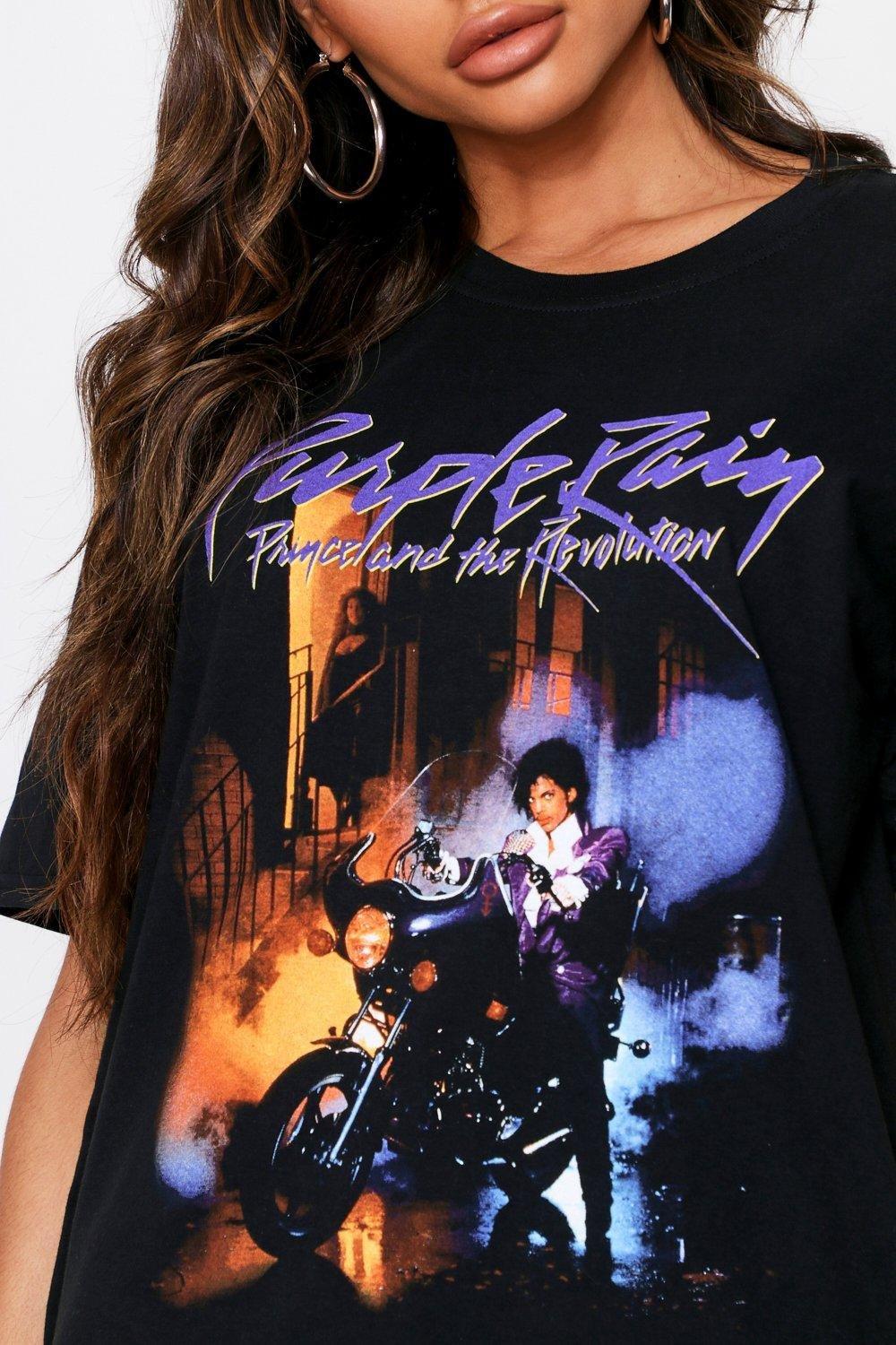 Purple rain store t shirt boohoo