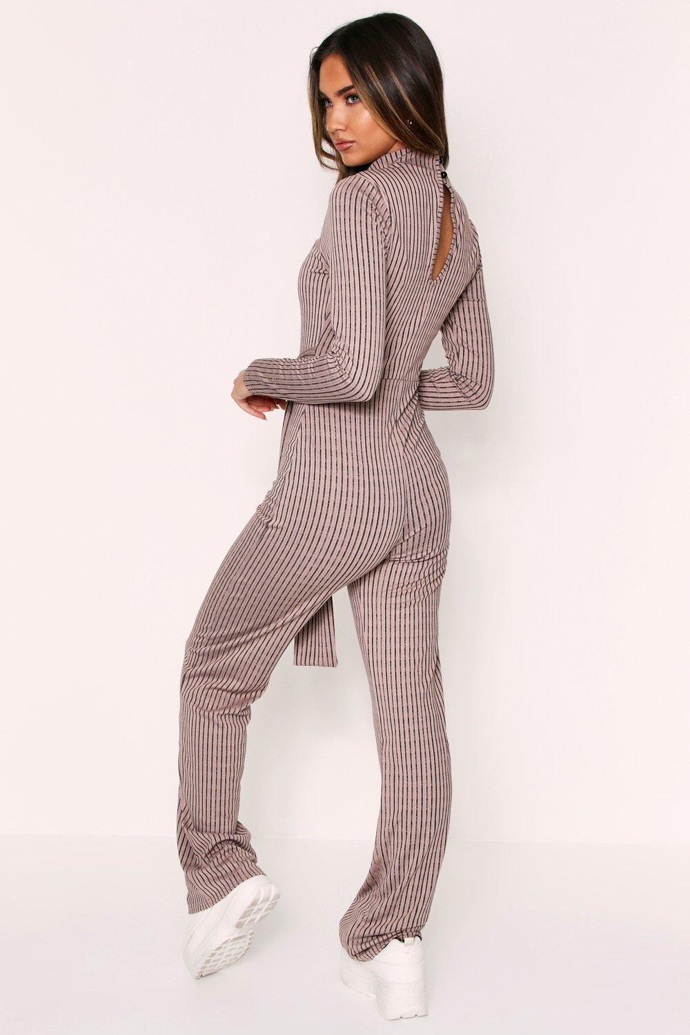 High neck tie waist jumpsuit online