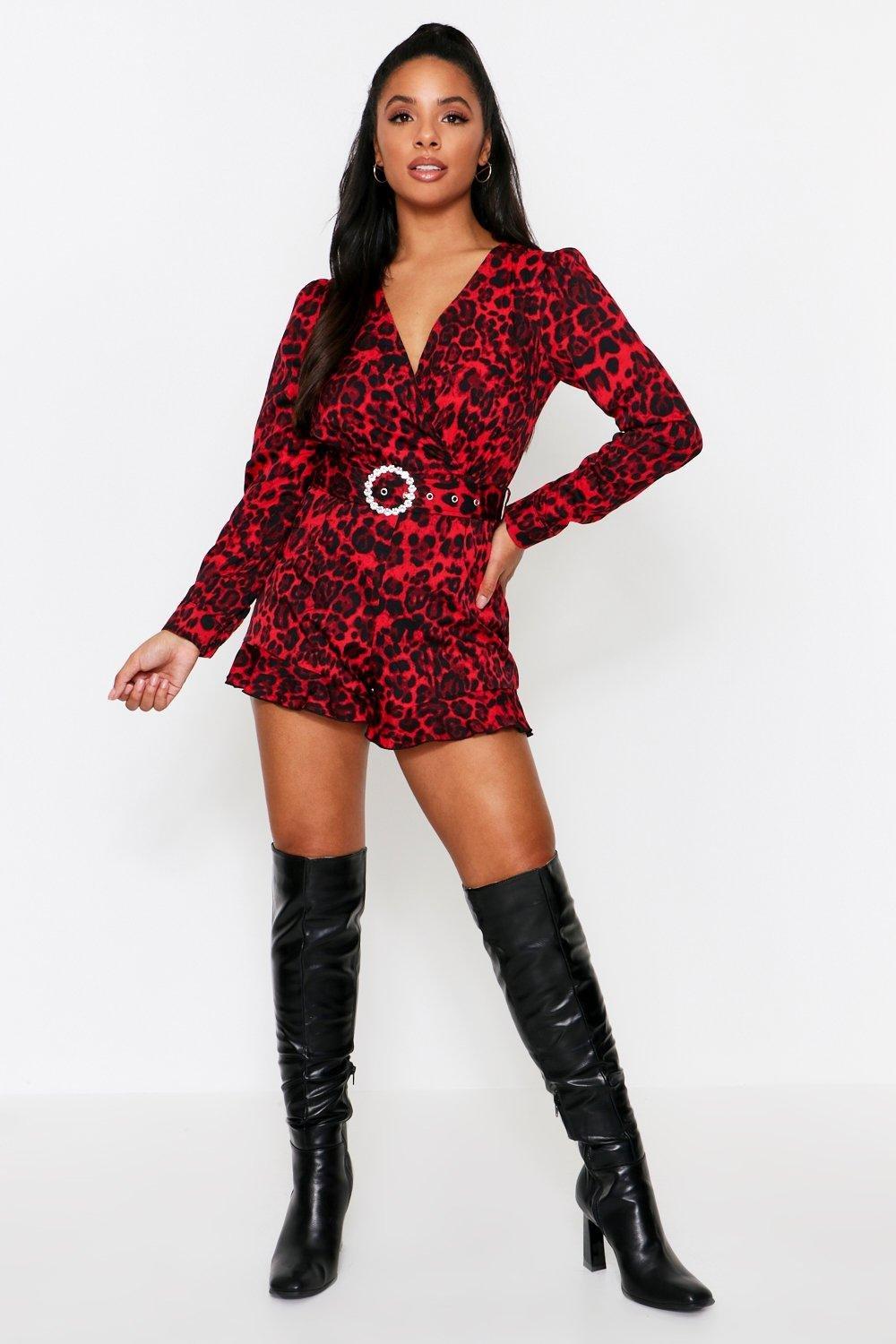 buckle belt playsuit