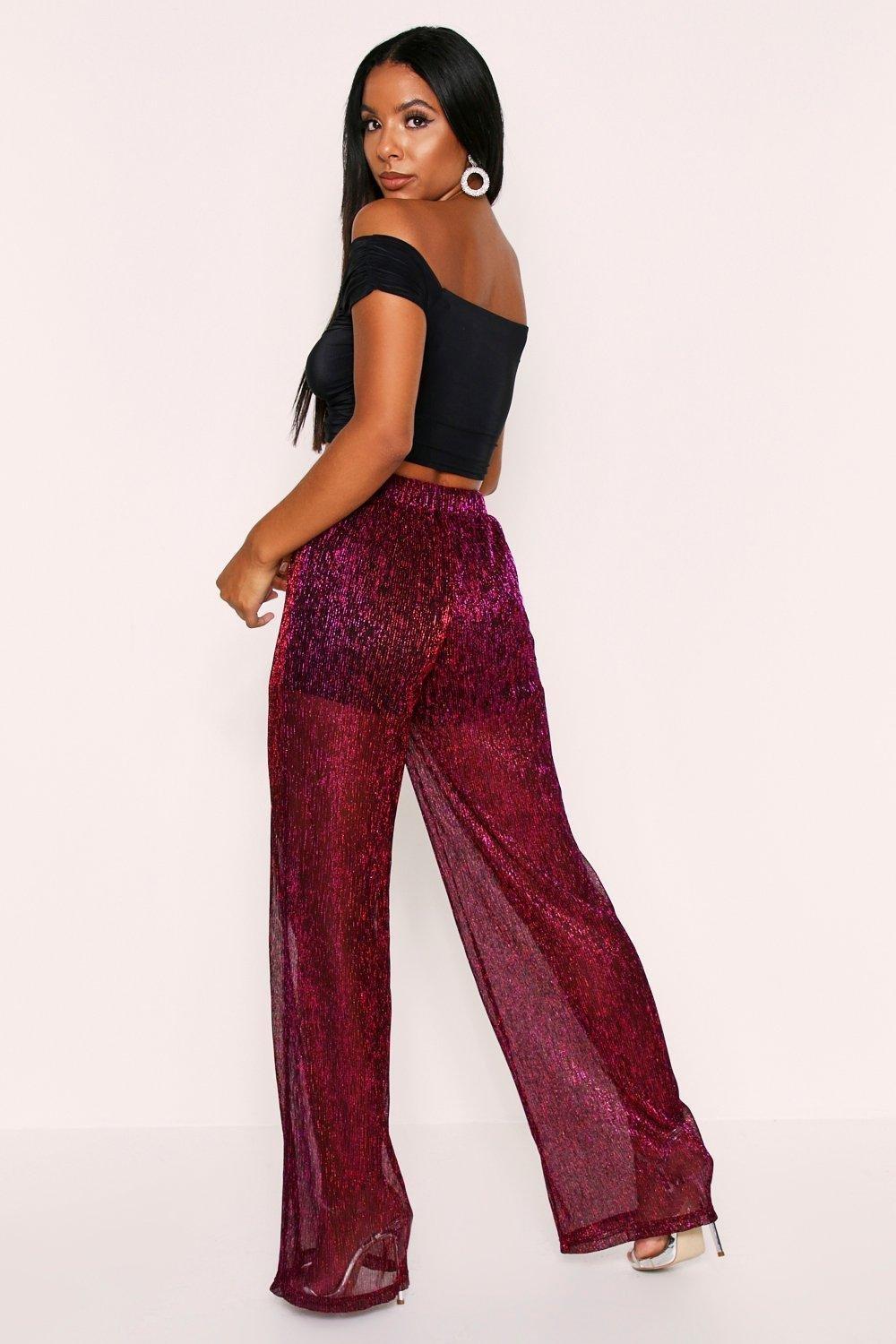 Pantalon discount fluide paillette