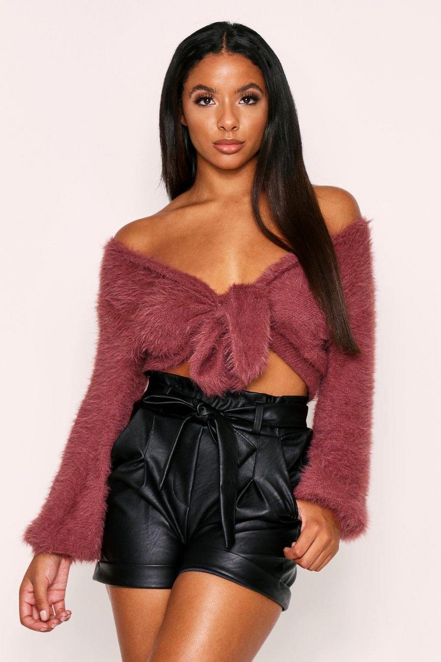Wear Me Anyway Fluffy Knit Cardigan, Rose rosa image number 1