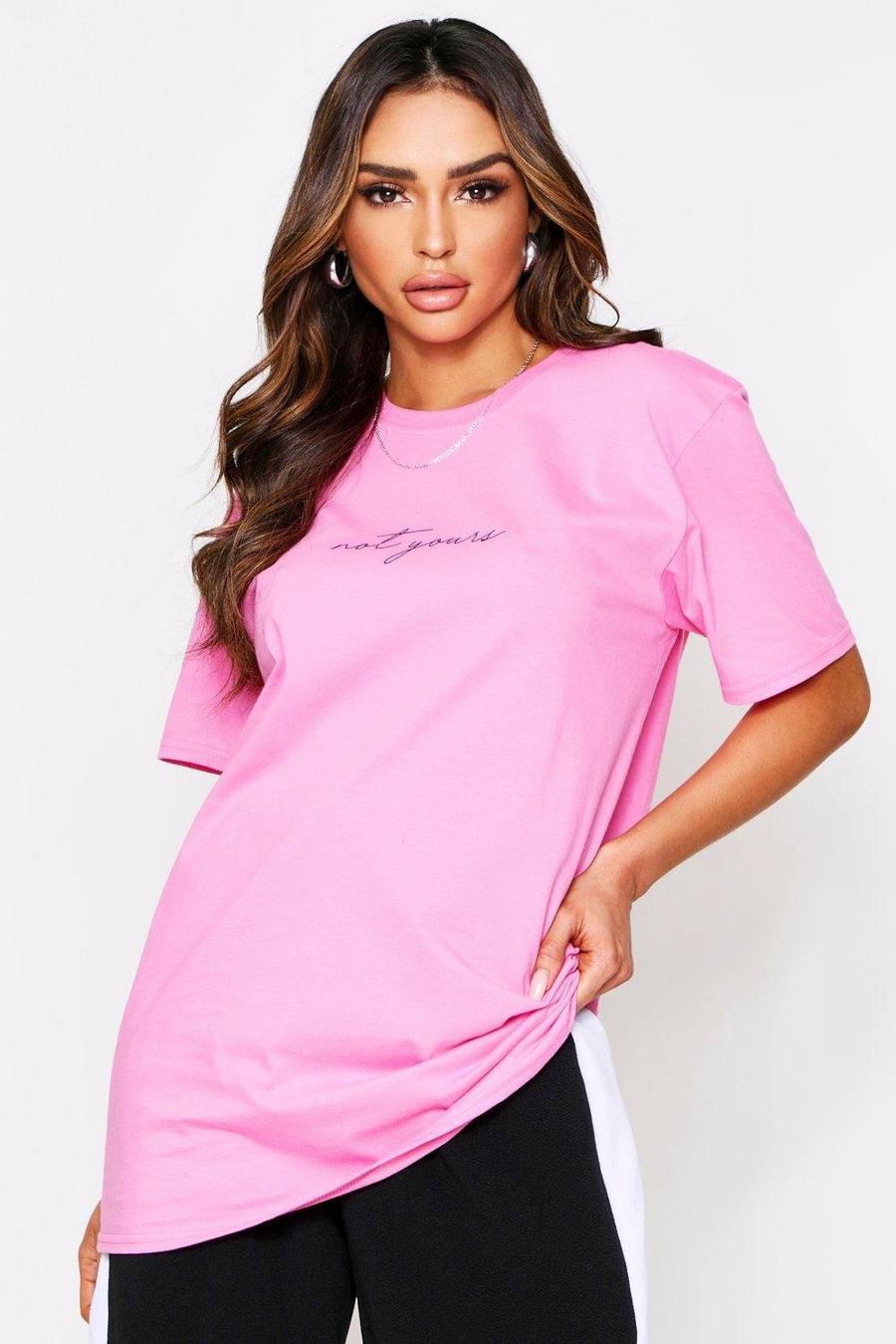 Not Yours Slogan Oversized Tee image number 1