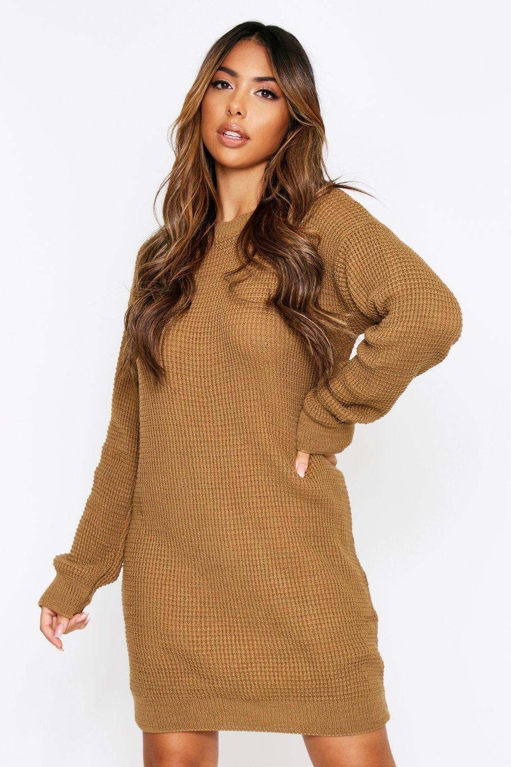 camel jumper dress