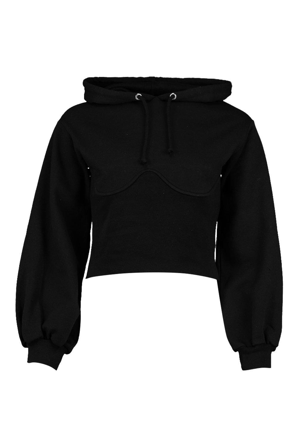 Cropped corset hoodie hotsell