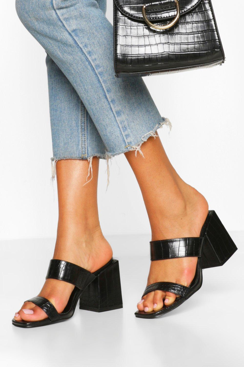 wide fit mules shoes