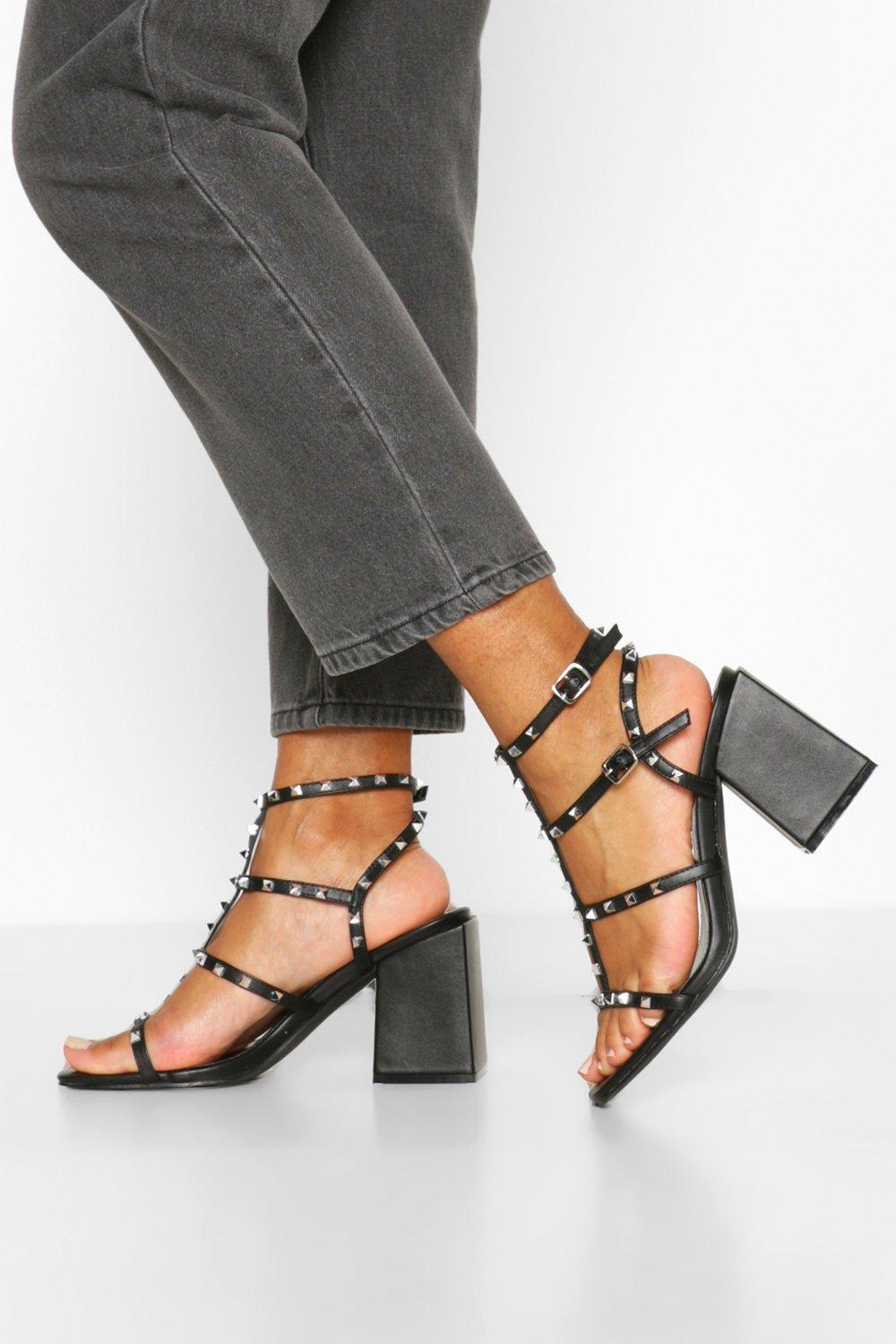 wide block heel sandals