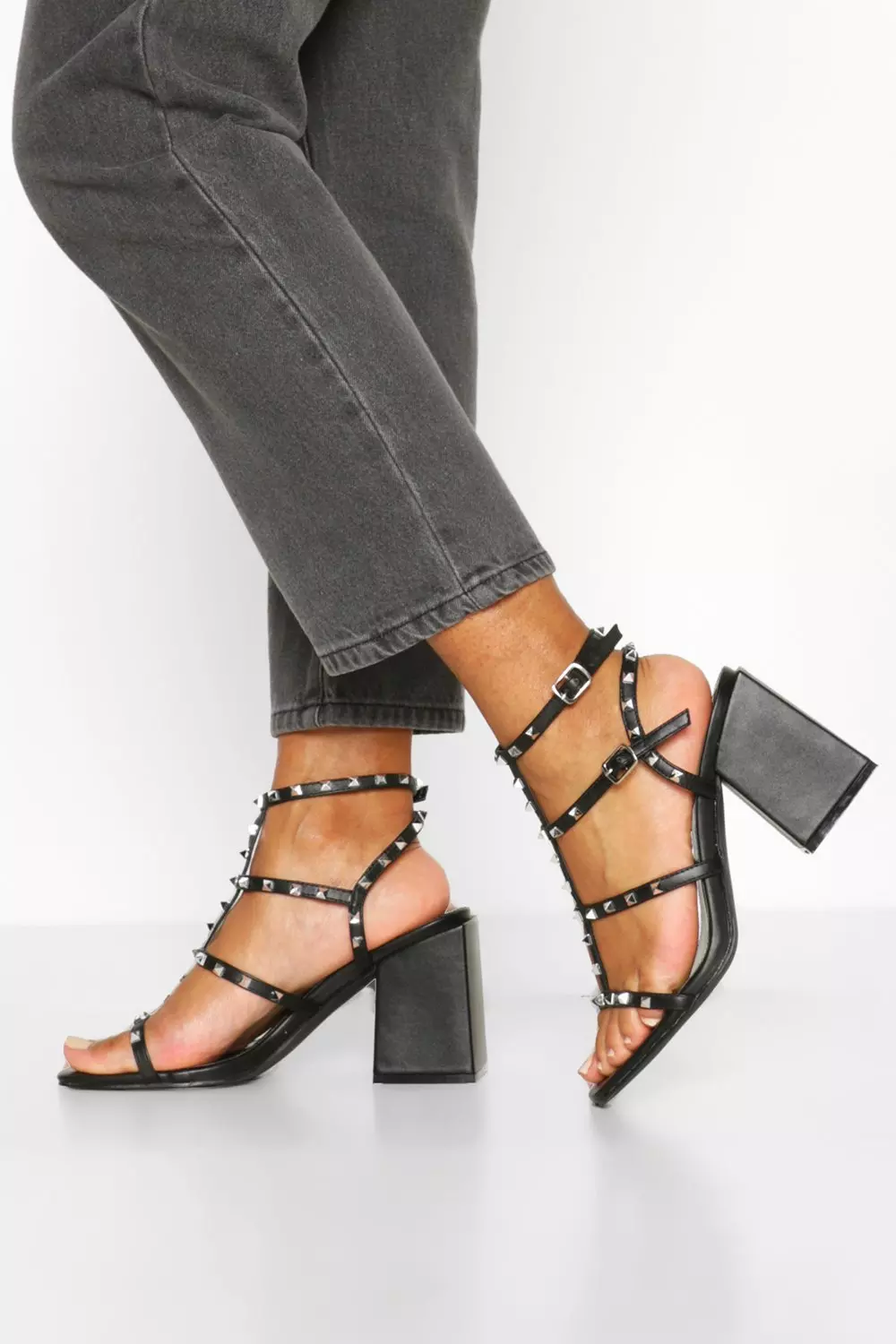 Wide fit clearance studded sandals