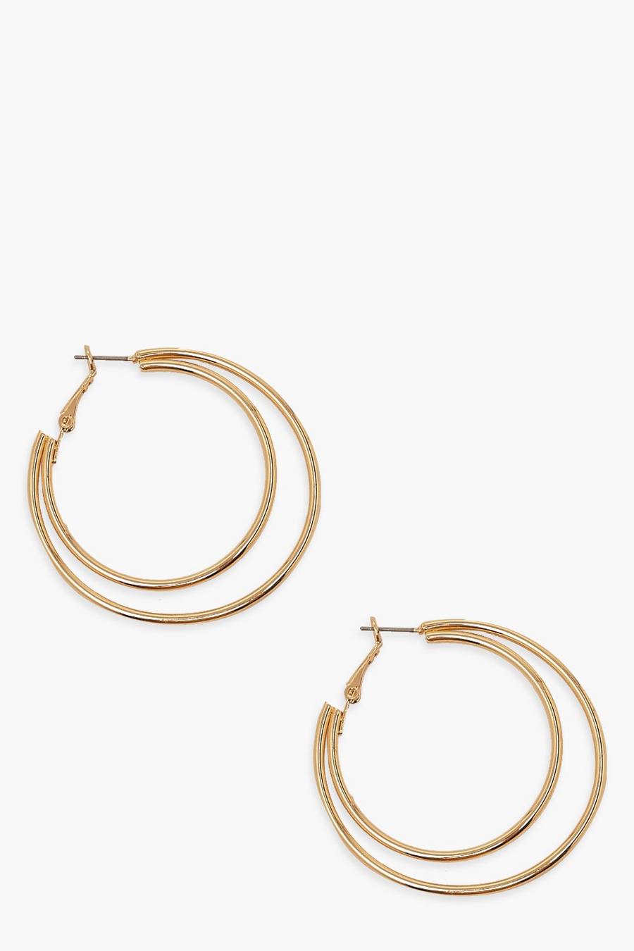 Double Ring Twist Detail Earrings image number 1