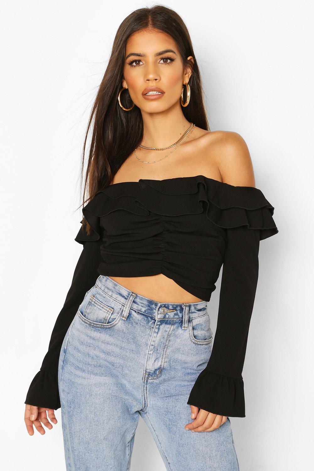 scuba ruffle top